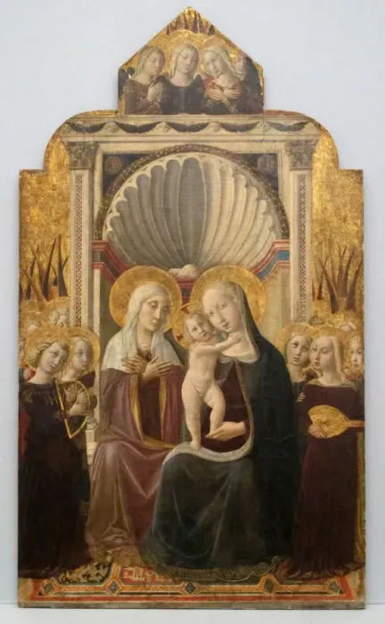 Framed Print : Saint Anne and the Virgin and Child Enthroned with Angels, ca. 1458-61. Creator: Niccolò Framed Print : Saint Anne and the Virgin and Child Enthroned with Angels, ca. 1458-61. Creator: Niccolò