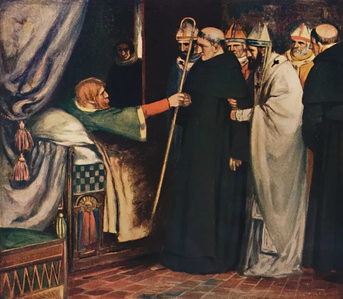 Framed Print : Saint Anselm refusing the Archbishopric, 1912 Framed Print : Saint Anselm refusing the Archbishopric, 1912