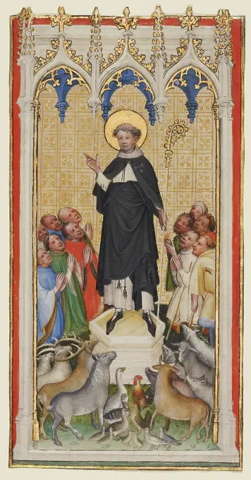 Framed Print : Saint Anthony Abbot Blessing the Animals, the Poor, and the Sick, about 1400-1410. Creator: Master of St. Veronica Framed Print : Saint Anthony Abbot Blessing the Animals, the Poor, and the Sick, about 1400-1410. Creator: Master of St. Veronica