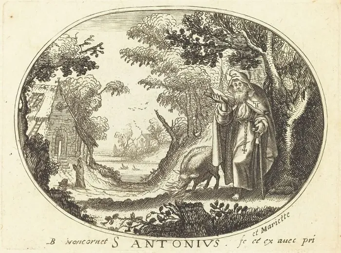 Framed Print : Saint Anthony. Creator: Balthasar Moncornet Framed Print : Saint Anthony. Creator: Balthasar Moncornet
