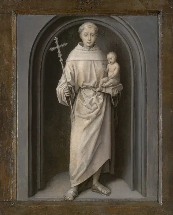 Framed Print : Saint Anthony of Padua, 1485  /  90. Creator: Hans Memling