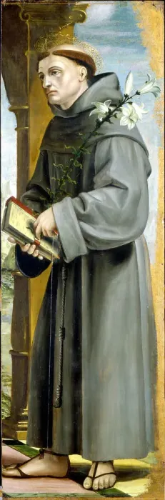Framed Print : Saint Anthony of Padua. Artist: Zenale, Bernardo (1464-1526) Framed Print : Saint Anthony of Padua. Artist: Zenale, Bernardo (1464-1526)