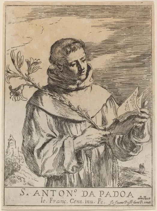 Framed Print : Saint Anthony of Padua. Creator: Guercino Framed Print : Saint Anthony of Padua. Creator: Guercino