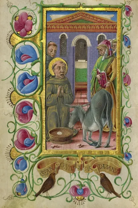 Framed Print : Saint Anthony of Padua; Gualenghi-d'Este Hours, about 1469. Creator: Taddeo Crivelli Framed Print : Saint Anthony of Padua; Gualenghi-d'Este Hours, about 1469. Creator: Taddeo Crivelli