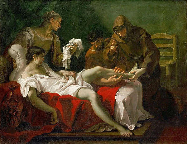 Saint Anthony of Padua Healing a Youth, ca 1690. Creator: Ricci, Sebastiano (1659-1734)