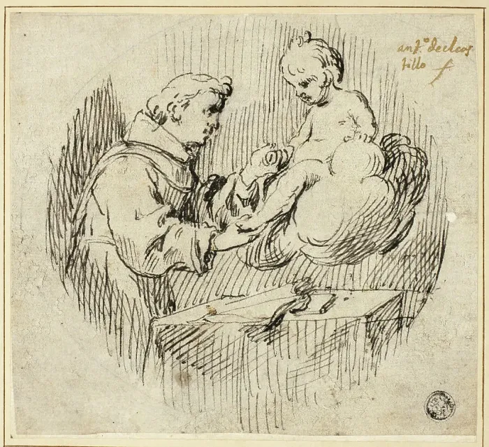 Framed Print : Saint Anthony of Padua with the Infant Jesus, n.d. Creator: Antonio del Castillo y Saavedra Framed Print : Saint Anthony of Padua with the Infant Jesus, n.d. Creator: Antonio del Castillo y Saavedra
