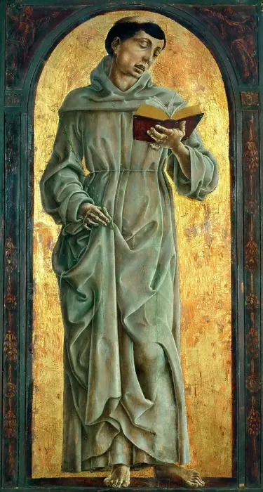 Framed Print : Saint Anthony of Padua Reading, ca 1475. Creator: Tura, Cosimo (before 1431-1495) Framed Print : Saint Anthony of Padua Reading, ca 1475. Creator: Tura, Cosimo (before 1431-1495)