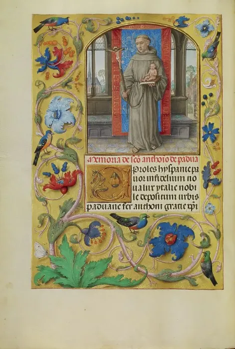 Framed Print : Saint Anthony of Padua; Spinola Hours, about 1510-1520. Creator: Master of James IV of Scotland Framed Print : Saint Anthony of Padua; Spinola Hours, about 1510-1520. Creator: Master of James IV of Scotland