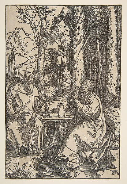 Saint Anthony and Saint Paul in the Desert, ca. 1503. Creator: Albrecht Durer