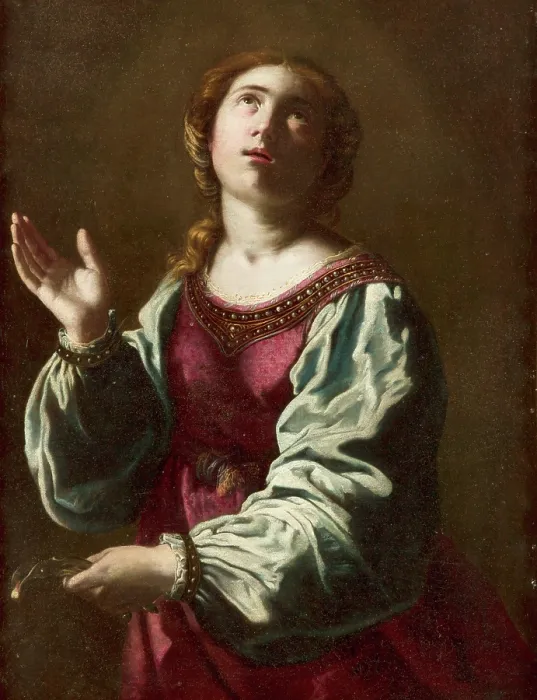 Framed Print : Saint Apollonia, 1642-1643. Creator: Gentileschi, Artemisia (1598-1653) Framed Print : Saint Apollonia, 1642-1643. Creator: Gentileschi, Artemisia (1598-1653)