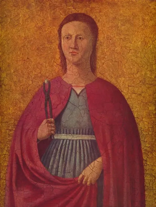 Framed Print : Saint Apollonia, c1455-1460. Artist: Piero della Francesca Framed Print : Saint Apollonia, c1455-1460. Artist: Piero della Francesca