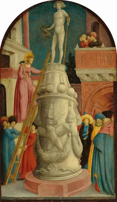 Framed Print : Saint Apollonia Destroys a Pagan Idol, c. 1442 / 1445. Creator: Giovanni d Alemagna Framed Print : Saint Apollonia Destroys a Pagan Idol, c. 1442 / 1445. Creator: Giovanni d Alemagna