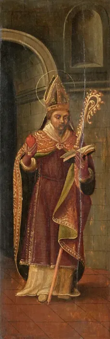 Framed Print : Saint Augustine, 17th century. Creator: Anon Framed Print : Saint Augustine, 17th century. Creator: Anon