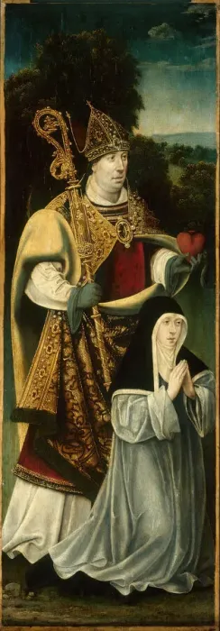 Framed Print : Saint Augustine and an Augustinian Canoness, 1525 / 50. Creator: Unknown Framed Print : Saint Augustine and an Augustinian Canoness, 1525 / 50. Creator: Unknown