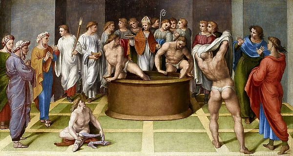 Saint Augustine Baptizes the Cathechumens, 1516-1517. Creator: Genga, Gerolamo (1476-1551)