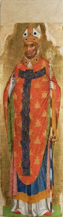 Framed Print : Saint Augustine, c1340-1345. Creator: Veneziano, Paolo (ca 1330-ca 1360) Framed Print : Saint Augustine, c1340-1345. Creator: Veneziano, Paolo (ca 1330-ca 1360)