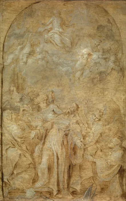 Framed Print : Saint Augustine in Ecstasy, 1628. Creator: Anthony van Dyck Framed Print : Saint Augustine in Ecstasy, 1628. Creator: Anthony van Dyck