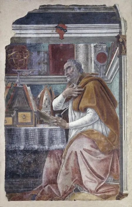 Framed Print : Saint Augustine in His Study. Artist: Botticelli, Sandro (1445-1510) Framed Print : Saint Augustine in His Study. Artist: Botticelli, Sandro (1445-1510)