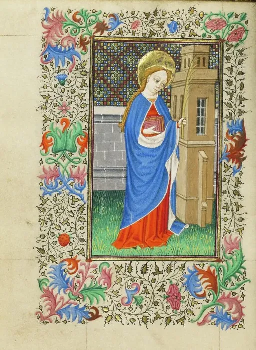 Framed Print : Saint Barbara; Book of Hours, about 1430-1440. Creator: Fastolf Master Framed Print : Saint Barbara; Book of Hours, about 1430-1440. Creator: Fastolf Master