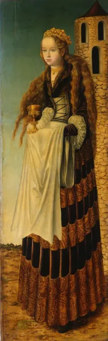 Framed Print : Saint Barbara, c. 1516 Framed Print : Saint Barbara, c. 1516