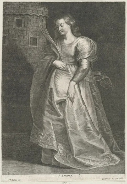 Framed Print : Saint Barbara, ca. 1615-75. Creator: Lucas Vorsterman Framed Print : Saint Barbara, ca. 1615-75. Creator: Lucas Vorsterman