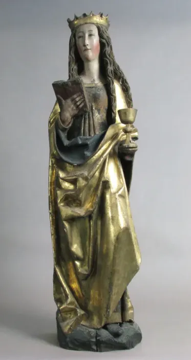 Framed Print : Saint Barbara, German, 15th-16th century. Creator: Unknown Framed Print : Saint Barbara, German, 15th-16th century. Creator: Unknown