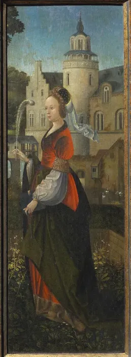 Framed Print : Saint Barbara. Holy Family with Angels and Saints Catherine and Barbara (Triptych) Framed Print : Saint Barbara. Holy Family with Angels and Saints Catherine and Barbara (Triptych)
