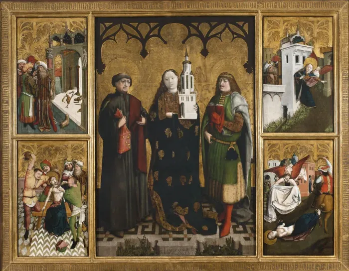 Framed Print : Saint Barbara Polyptych Framed Print : Saint Barbara Polyptych