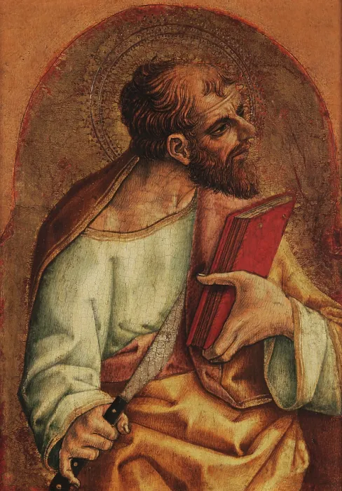 Framed Print : Saint Bartholomew, 1472. Creator: Crivelli, Carlo (c. 1435-c. 1495) Framed Print : Saint Bartholomew, 1472. Creator: Crivelli, Carlo (c. 1435-c. 1495)