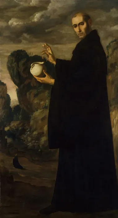 Framed Print : Saint Benedict, ca. 1640-45. Creator: Francisco de Zurbaran Framed Print : Saint Benedict, ca. 1640-45. Creator: Francisco de Zurbaran