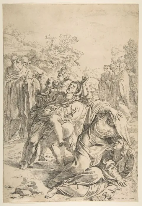 Framed Print : Saint Benedict exorcising a demon, ca. 1637-1639. Creator: Simone Cantarini Framed Print : Saint Benedict exorcising a demon, ca. 1637-1639. Creator: Simone Cantarini