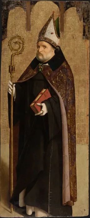 Framed Print : Saint Benedict of Nursia, ca 1470-1475. Creator: Antonello da Messina (ca 1430-1479) Framed Print : Saint Benedict of Nursia, ca 1470-1475. Creator: Antonello da Messina (ca 1430-1479)