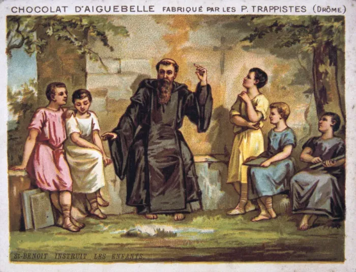 Framed Print : Saint Benoit instructs the children, 19th century Framed Print : Saint Benoit instructs the children, 19th century