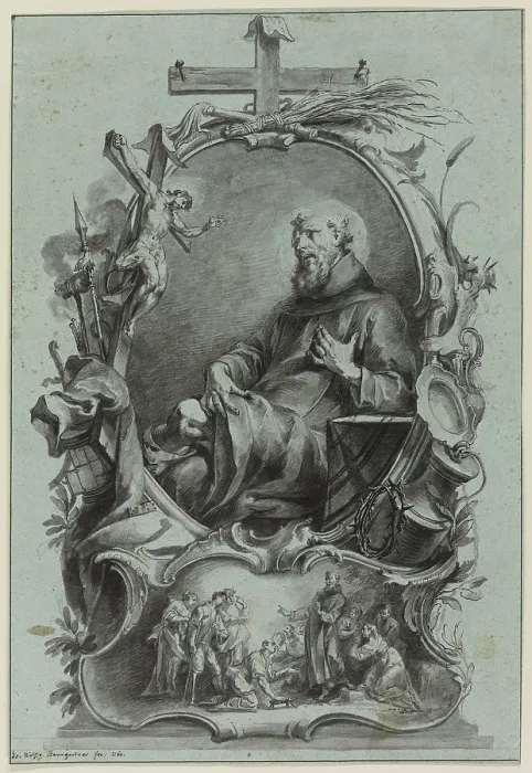 Framed Print : Saint Bernard of Clairvaux, 1760. Creator: Johann Wolfgang Baumgartner Framed Print : Saint Bernard of Clairvaux, 1760. Creator: Johann Wolfgang Baumgartner