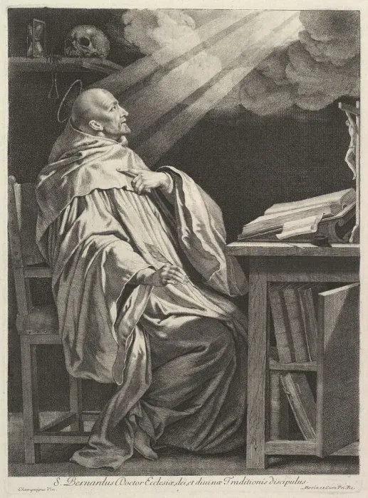 Framed Print : Saint Bernard de Clairvaux. Creator: Jean Morin Framed Print : Saint Bernard de Clairvaux. Creator: Jean Morin