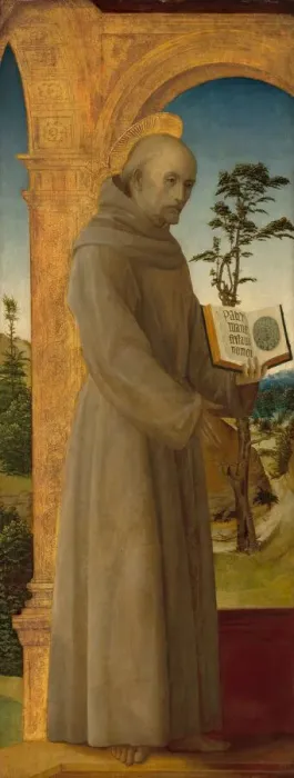 Framed Print : Saint Bernardino of Siena, c. 1495 / 1500. Creator: Vincenzo Foppa Framed Print : Saint Bernardino of Siena, c. 1495 / 1500. Creator: Vincenzo Foppa