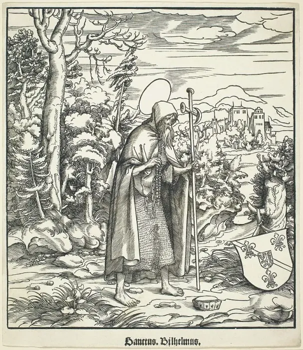 Framed Print : Saint Bilhelmus, 1516 / 1518. Creator: Leonhard Beck Framed Print : Saint Bilhelmus, 1516 / 1518. Creator: Leonhard Beck