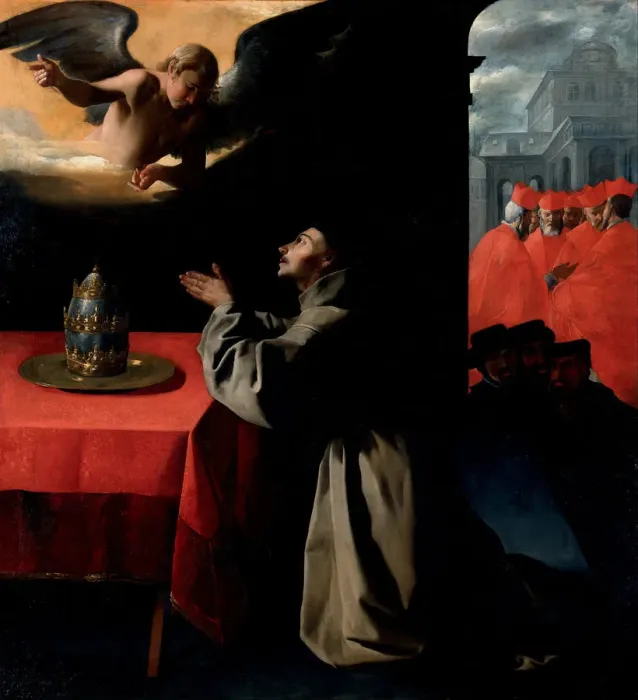 Framed Print : Saint Bonaventure, ca. 1628-1629. Artist: Zurbaran, Francisco, de (1598-1664) Framed Print : Saint Bonaventure, ca. 1628-1629. Artist: Zurbaran, Francisco, de (1598-1664)