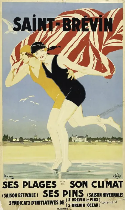 Framed Print : Saint-Brévin, ses plages, son climat, c. 1930. Creator: Lelong, René (1871-1933) Framed Print : Saint-Brévin, ses plages, son climat, c. 1930. Creator: Lelong, René (1871-1933)