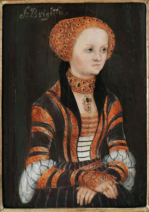 Framed Print : Saint Bridget of Sweden. Creator: Cranach; Lucas; the Elder (1472-1553) Framed Print : Saint Bridget of Sweden. Creator: Cranach; Lucas; the Elder (1472-1553)