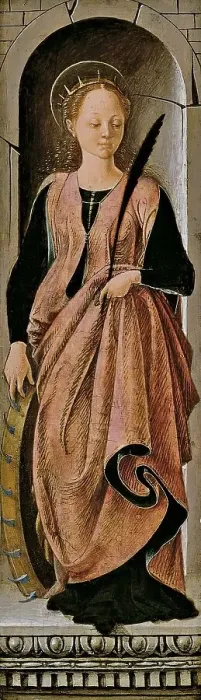 Framed Print : Saint Catherine, 1470. Creator: Francesco del Cossa Framed Print : Saint Catherine, 1470. Creator: Francesco del Cossa
