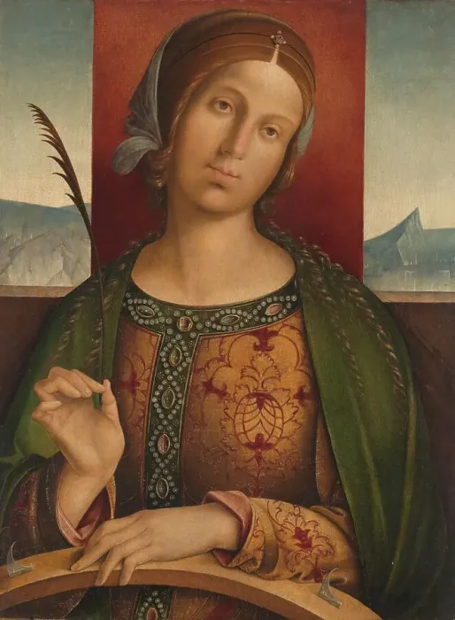 Framed Print : Saint Catherine of Alexandria, 1500-1530. Creator: Francesco Zaganelli Framed Print : Saint Catherine of Alexandria, 1500-1530. Creator: Francesco Zaganelli
