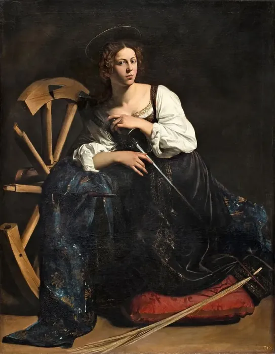 Framed Print : Saint Catherine of Alexandria, 1598. Creator: Michelangelo Caravaggio Framed Print : Saint Catherine of Alexandria, 1598. Creator: Michelangelo Caravaggio