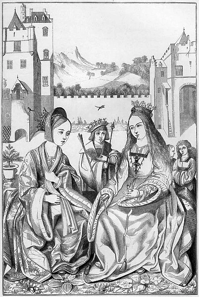 Saint Catherine of Alexandria, 15th century (1849).Artist: A Bisson