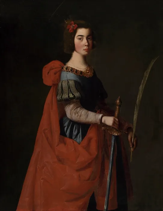 Framed Print : Saint Catherine of Alexandria, c1650-1660. Creator: Zurbaran, Francisco, de (1598-1664) Framed Print : Saint Catherine of Alexandria, c1650-1660. Creator: Zurbaran, Francisco, de (1598-1664)