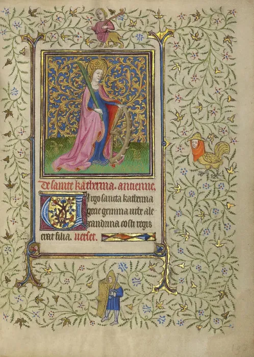 Framed Print : Saint Catherine; Book of Hours, about 1410. Creator: Unknown Framed Print : Saint Catherine; Book of Hours, about 1410. Creator: Unknown