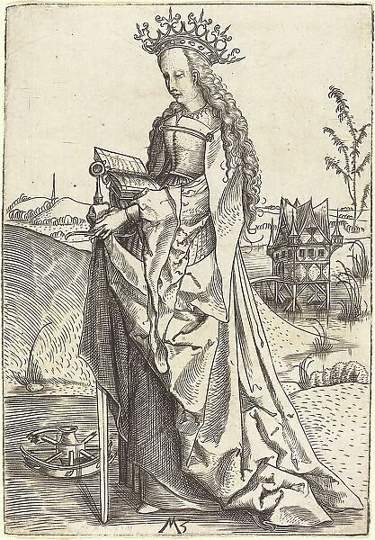 Saint Catherine, c. 1500. Creator: Master MZ