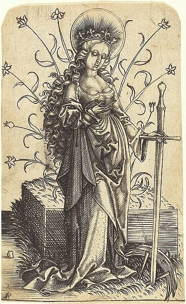 Saint Catherine, c. 1500. Creator: Master P. W. of Cologne