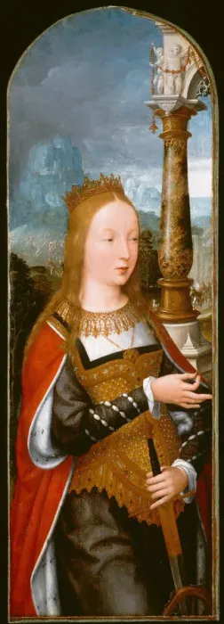 Framed Print : Saint Catherine, c. 1520. Creator: Jean Bellegambe Framed Print : Saint Catherine, c. 1520. Creator: Jean Bellegambe