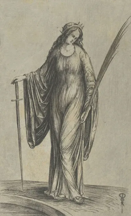 Framed Print : Saint Catherine, ca. 1501-3. Creator: Jacopo de Barbari Framed Print : Saint Catherine, ca. 1501-3. Creator: Jacopo de Barbari